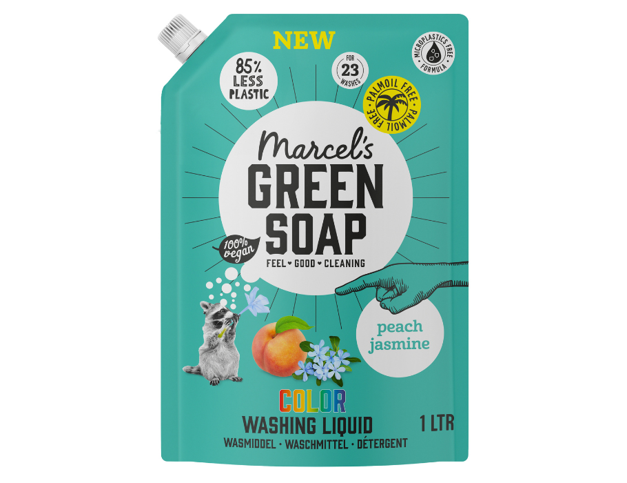 Marcel's Green Soap détergent Couleur - Peach Jasmine - Recharge - 1 litre