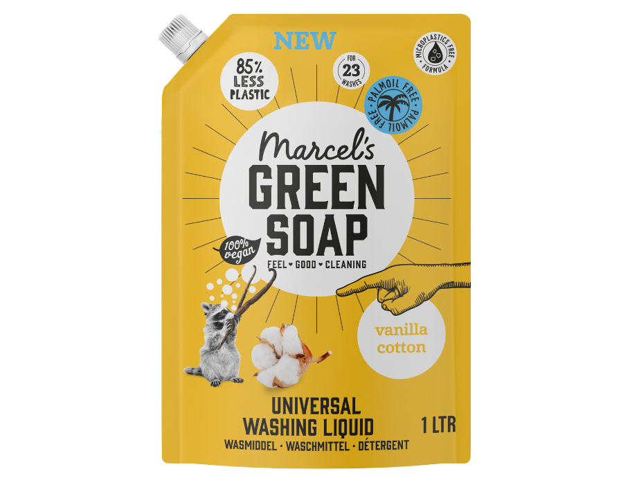 Marcel's Green Soap détergent - Vanille Coton - Recharge - 1 litre