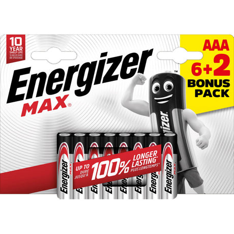 Enerdis Energizer Max LR03 AAA BLISTER 6 + 2 PIÈCES