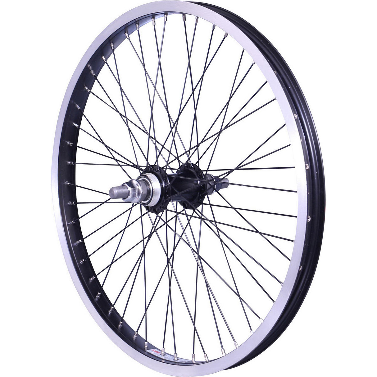 Roue arrière Velox bmx cargo 20 roue libre axe 14mm 48sp noir.