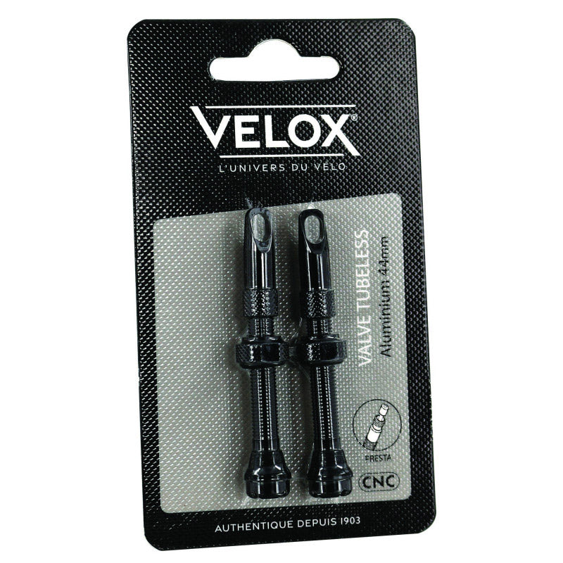 Velox Valiel brez cevi Presta 44 mm aluminijasta črna (2st)