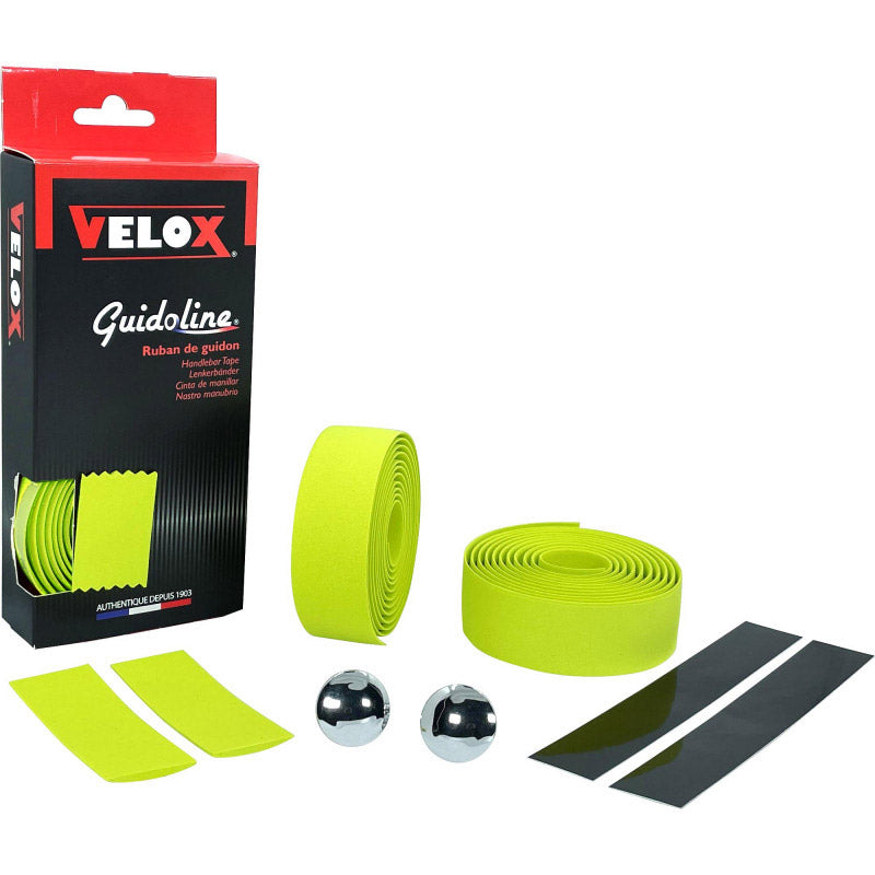 Guidon Velox maxi liège vert lime (2pcs)