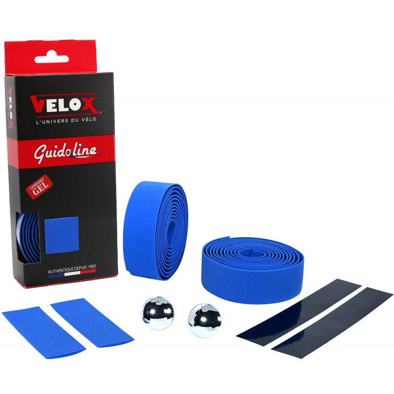 Velox stuurtape maxi cork gel blauw (2st)