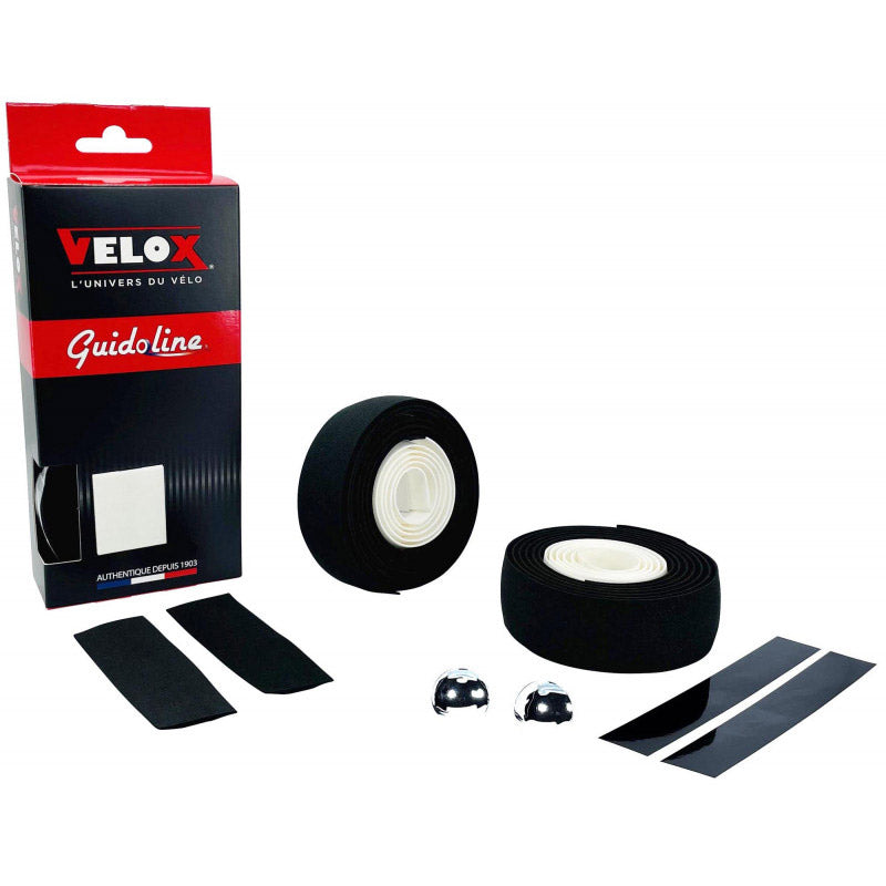 Guidon Velox maxi liège bicolore noir blanc (2 pcs)