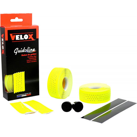 Guidon Velox fluorescent perforé jaune fluo (2 pcs)