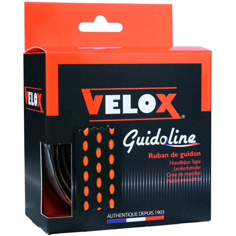 Velox stuurtape bi-color 3.0 zwart oranje (2st)