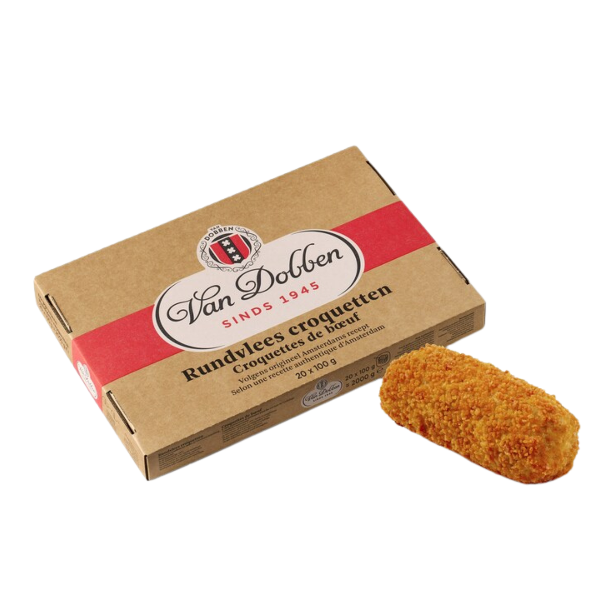 Van dobben rundvlees kroketten 25% (20x 100 gr)