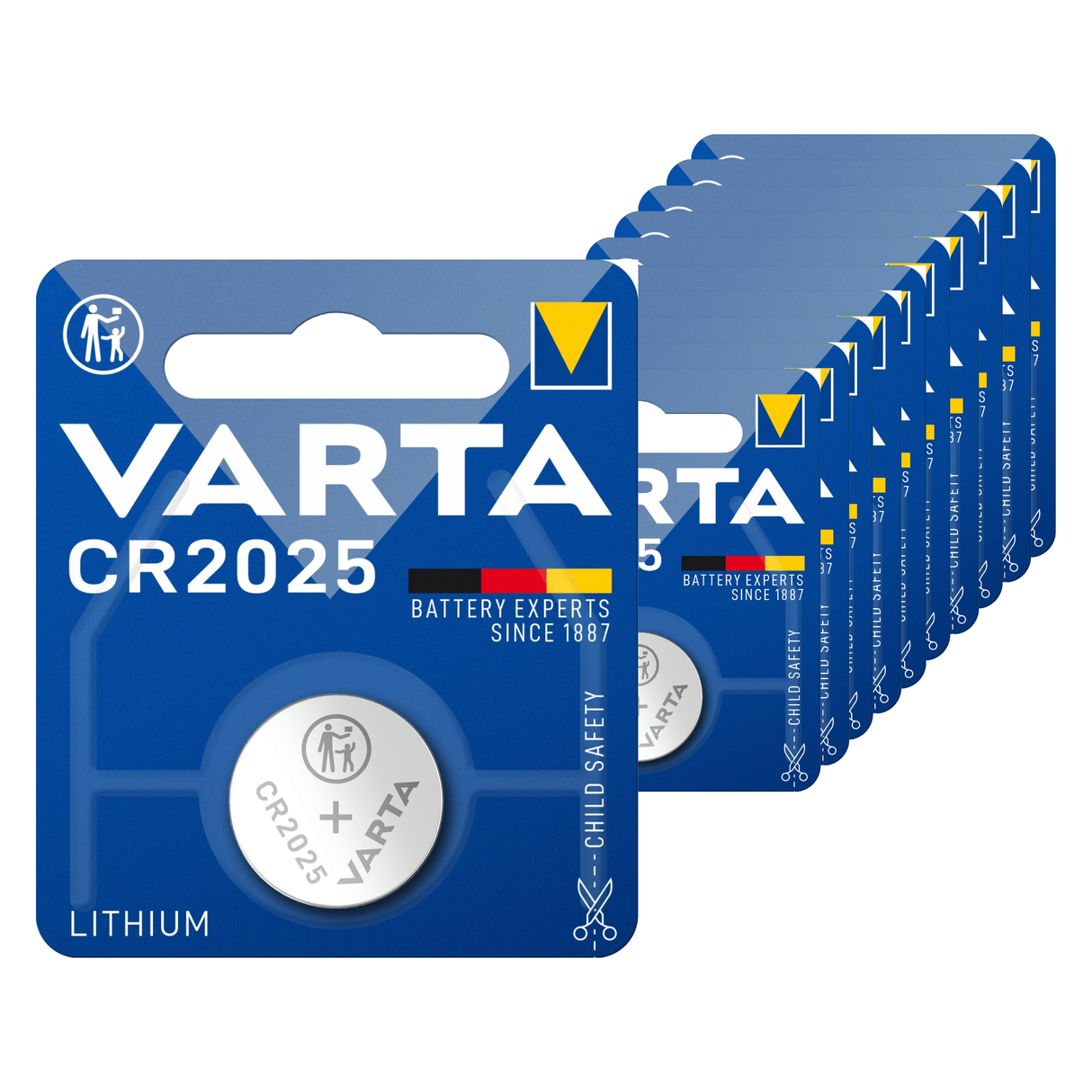 Pile bouton au lithium Varta cr2025 (10 pièces)