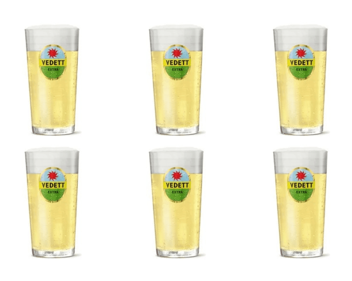 Verre blanc Vedett (6x 33cl)
