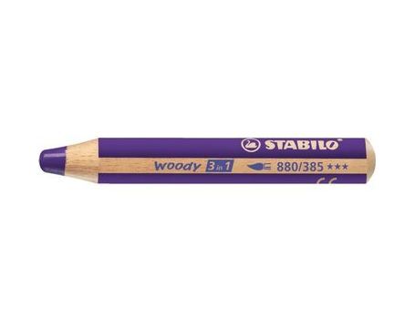Potlood boisé Stabilo - 3 en 1 - violette