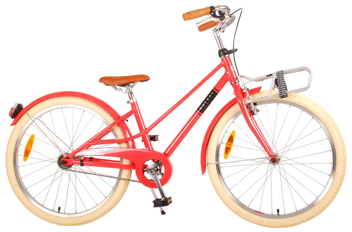 Volare Melody Children's Bike Girls Collection de 24 pulgadas Coral Red Prime