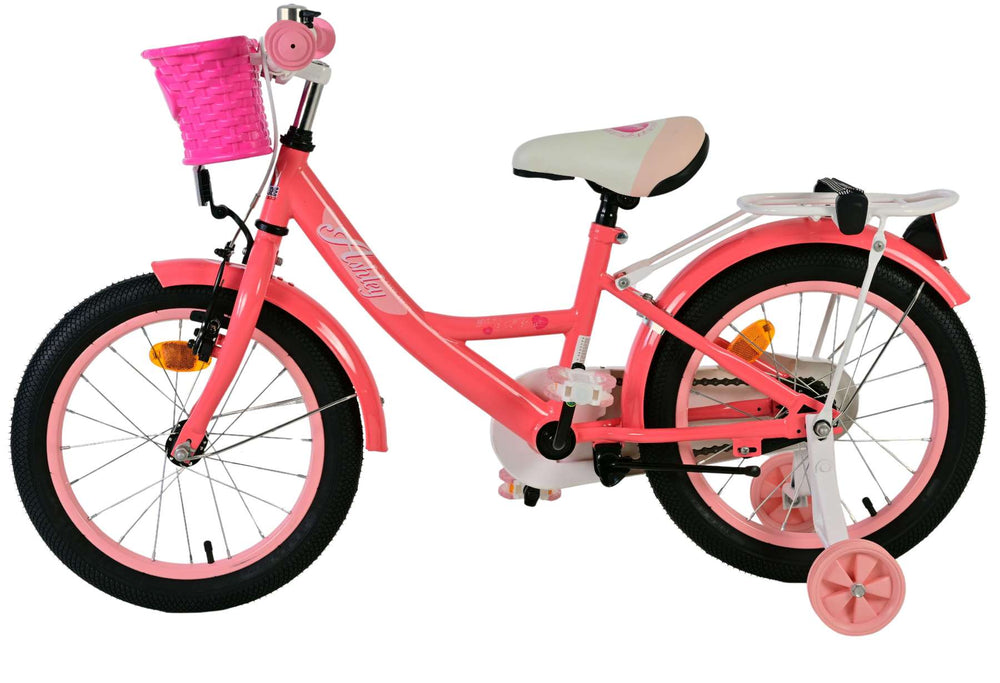 Vélo enfant Volare Ashley - filles - 16 pouces - rose rouge