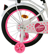Vélo enfant Volare Ashley - filles - 18 pouces - blanc