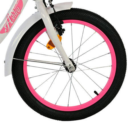 Vélo enfant Volare Ashley - filles - 18 pouces - blanc