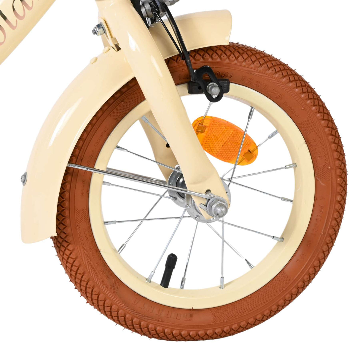Vélo pour enfants Volare Ashley - filles - 12 pouces - crème - deux freins à main