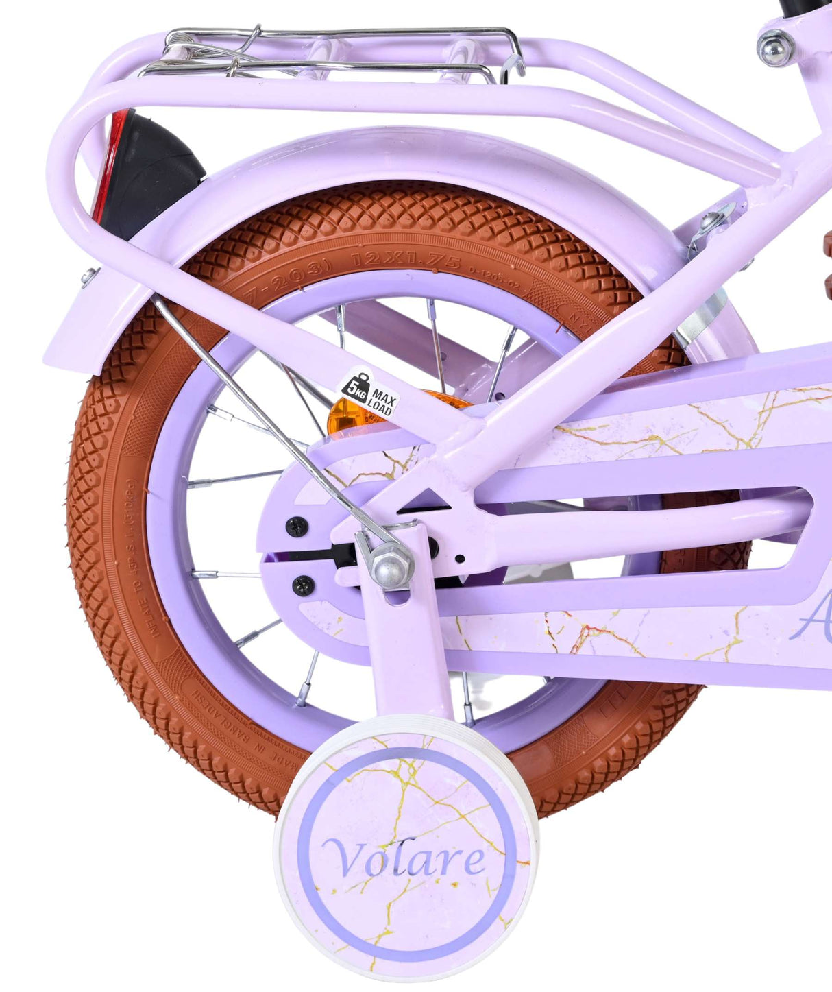 Vélo enfant Volare Ashley - filles - 12 pouces - lilas