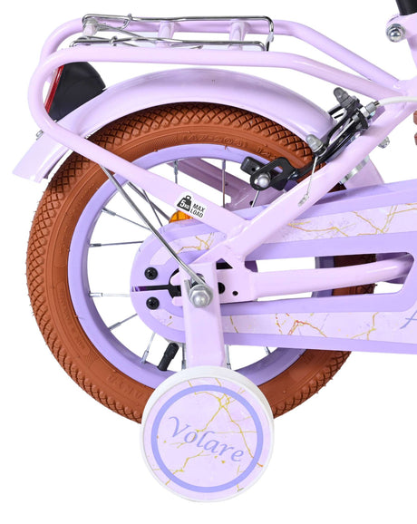 Vélo pour enfants Volare Ashley - filles - 12 pouces - lilas - deux freins à main
