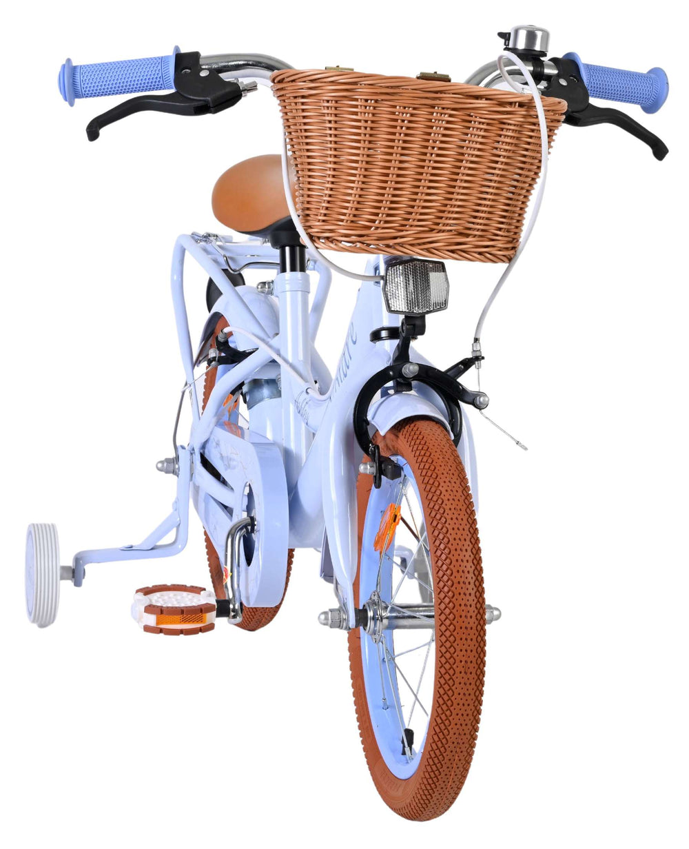 Vélo pour enfants Volare Ashley - filles - 14 pouces - bleu pastel - deux freins à main