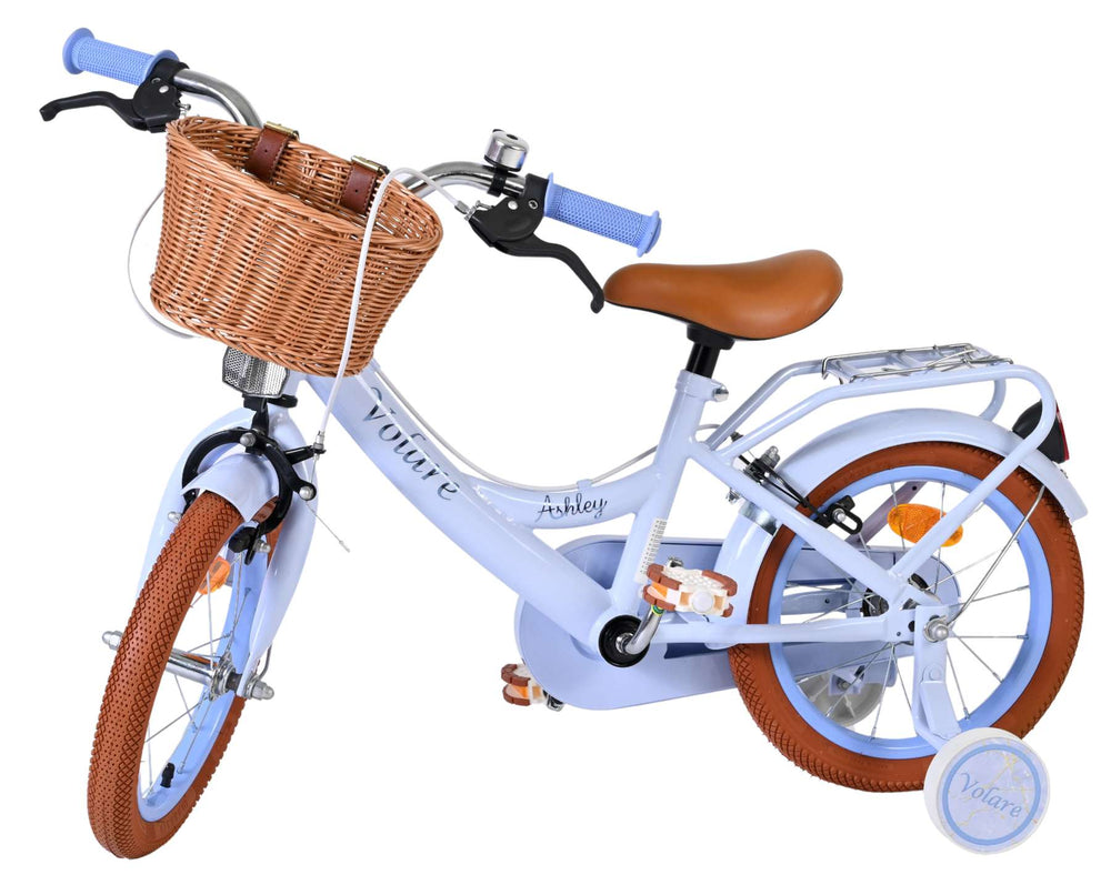 Vélo pour enfants Volare Ashley - filles - 14 pouces - bleu pastel - deux freins à main