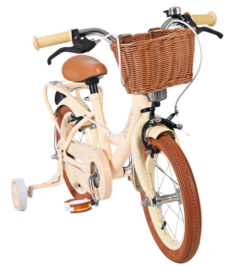 Vélo pour enfants Volare Ashley - filles - 14 pouces - crème - deux freins à main
