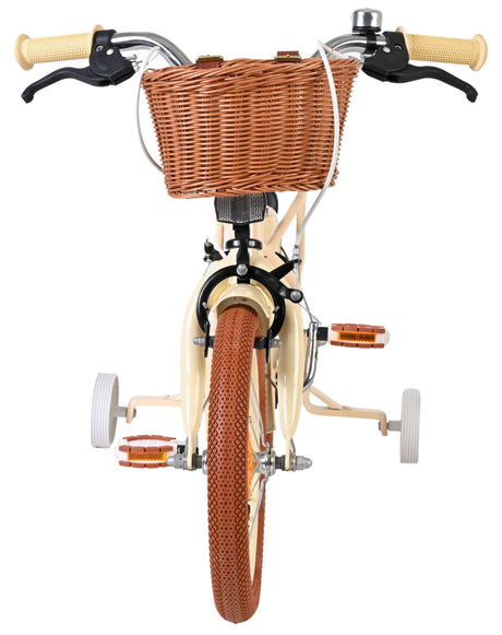Vélo pour enfants Volare Ashley - filles - 14 pouces - crème - deux freins à main