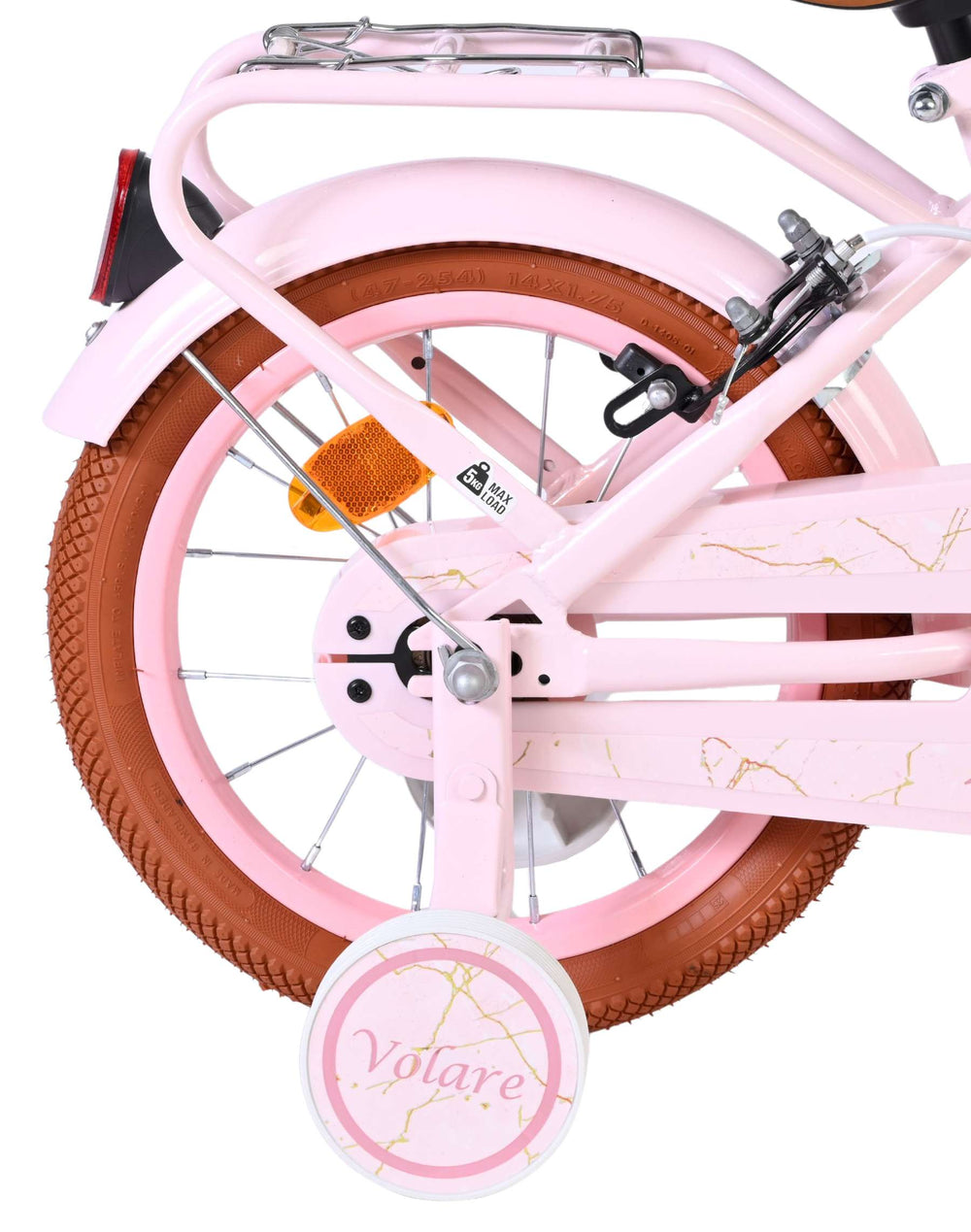 Vélo pour enfants Volare Ashley - filles - 14 pouces - rose - deux freins à main