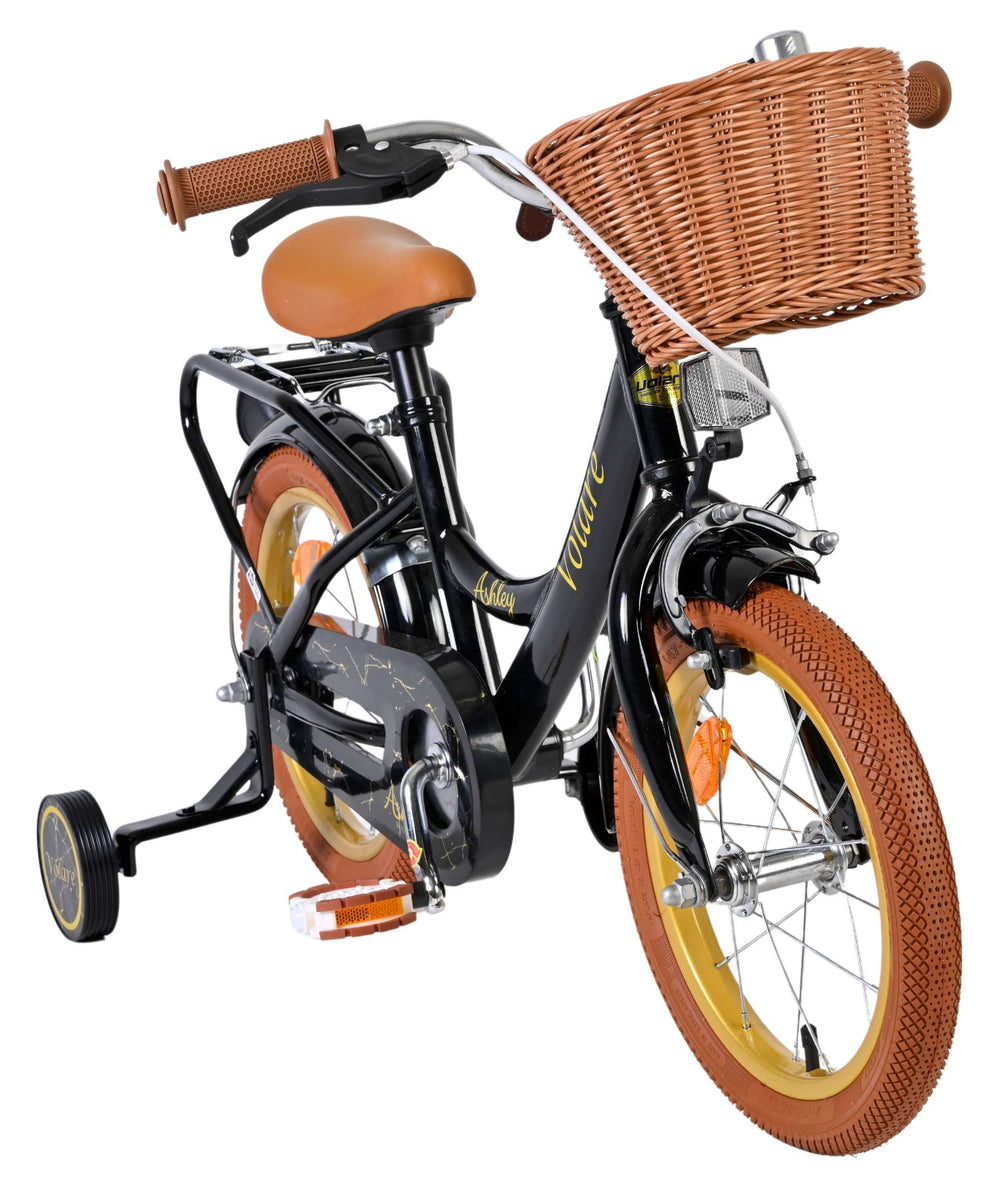 Vélo enfant Volare Ashley - filles - 14 pouces - noir