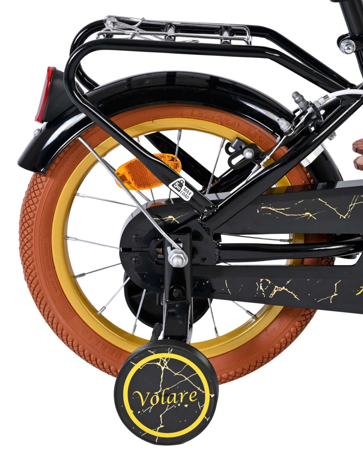 Vélo pour enfants Volare Ashley - filles - 14 pouces - noir - deux freins à main