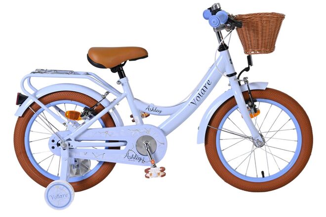 Vélo pour enfants Volare Ashley - filles - 16 pouces - bleu pastel - deux freins à main