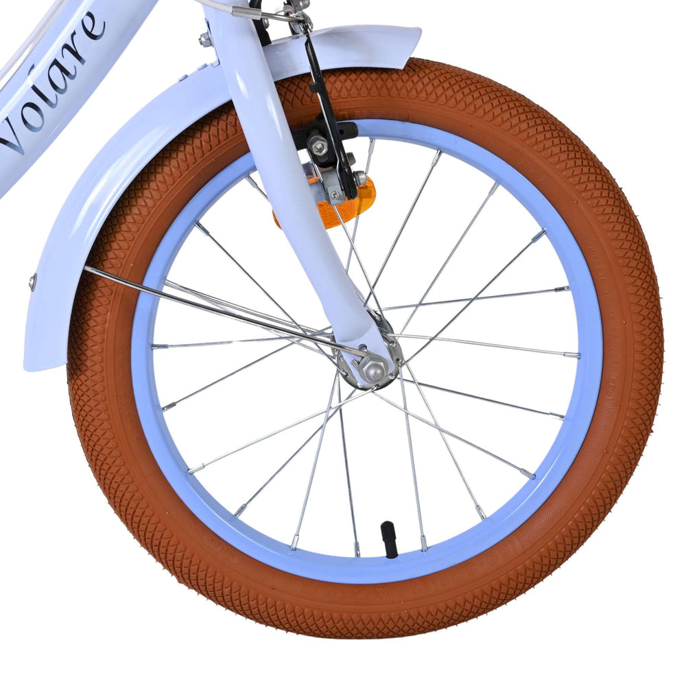 Vélo pour enfants Volare Ashley - filles - 16 pouces - bleu pastel - deux freins à main
