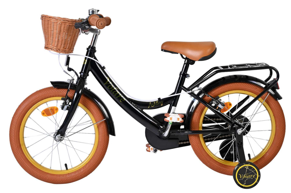Vélo pour enfants Volare Ashley - filles - 16 pouces - noir - deux freins à main