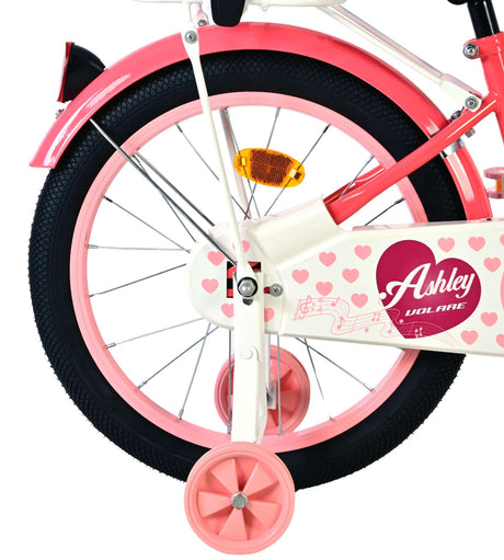 Vélo enfant Volare Ashley - filles - 18 pouces - rose rouge