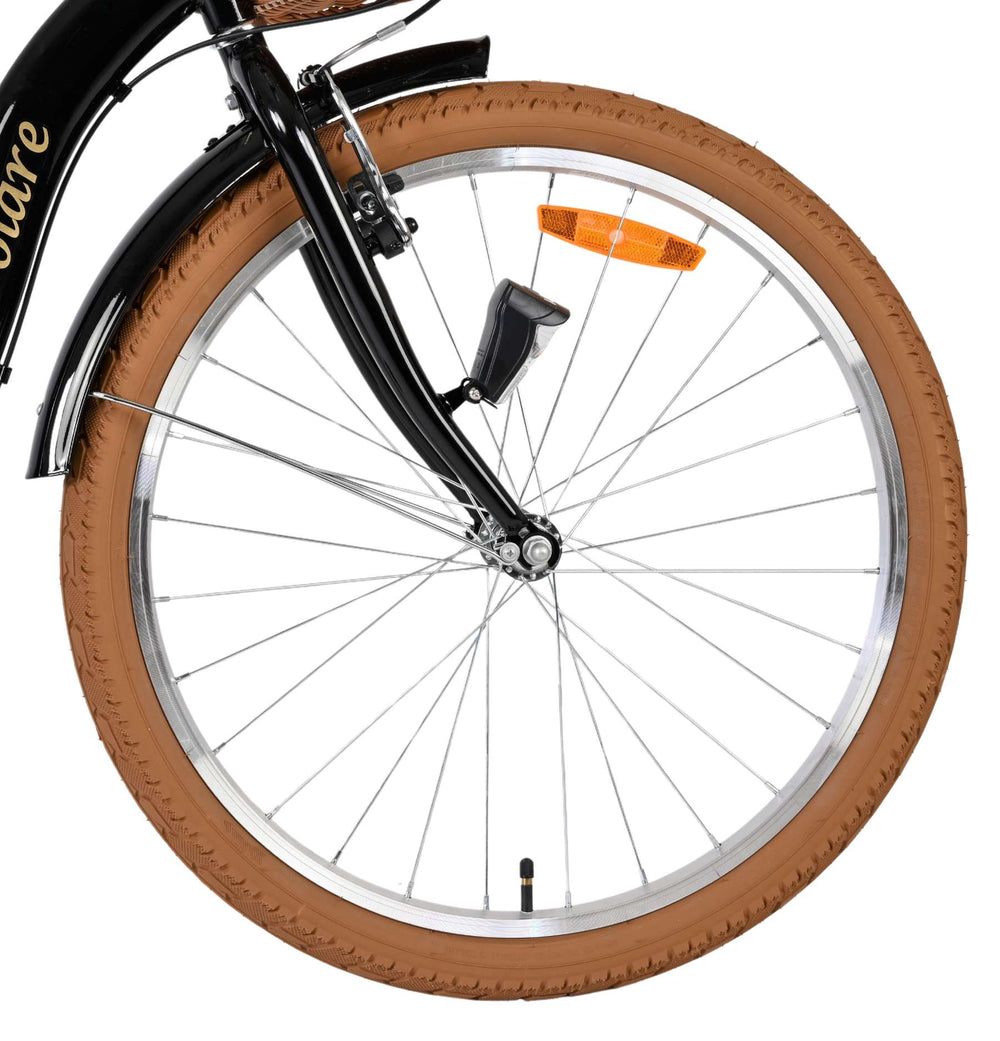Volare ashley kinderfiets - meisjes - 24 inch - zwart - nexus 3