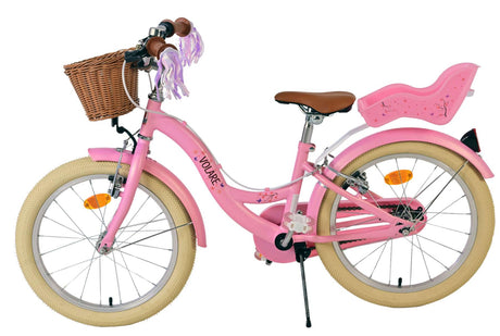 Vélo pour enfants Volare Blossom - filles - 18 pouces - rose - deux freins à main