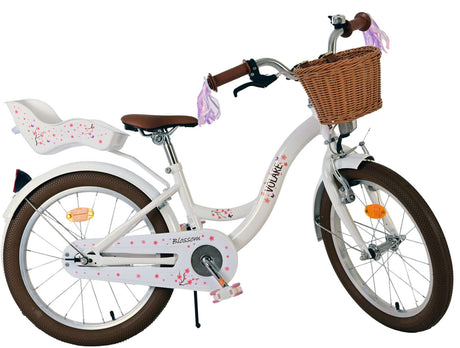Vélo enfant Volare Blossom - filles - 18 pouces - blanc