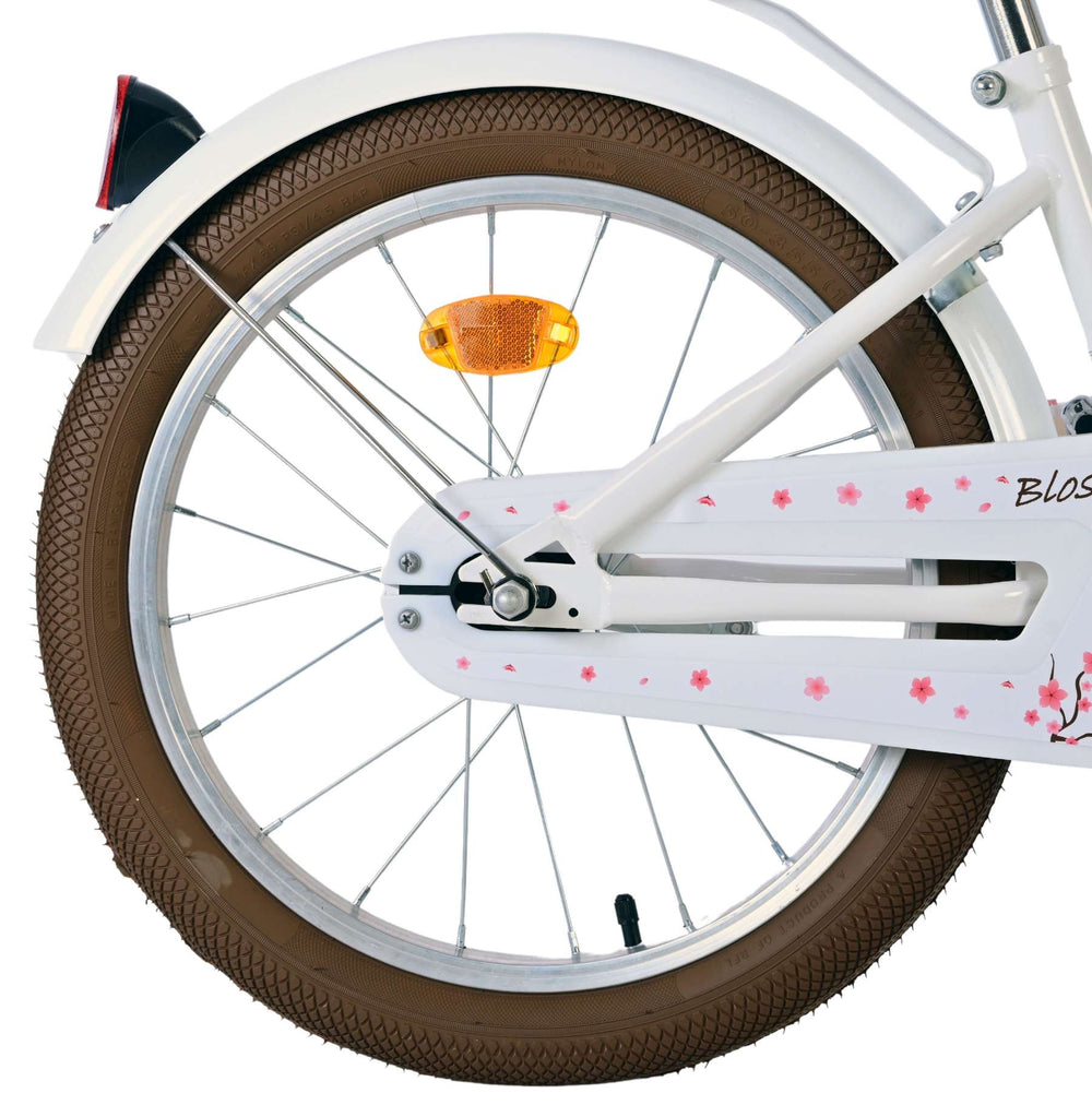 Vélo enfant Volare Blossom - filles - 18 pouces - blanc