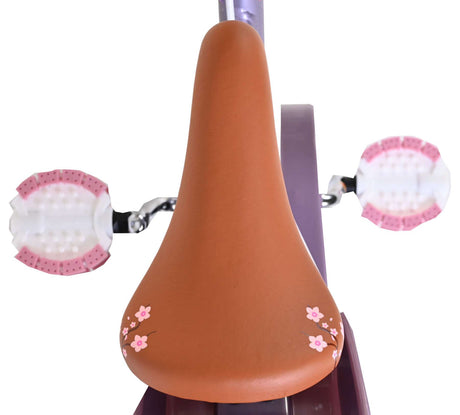 Vélo pour enfants Volare Blossom - filles - 12 pouces - violet - deux freins à main