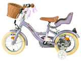 Vélo pour enfants Volare Blossom - filles - 12 pouces - violet - deux freins à main