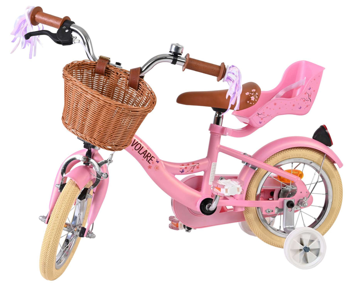 Vélo pour enfants Volare Blossom - filles - 12 pouces - rose
