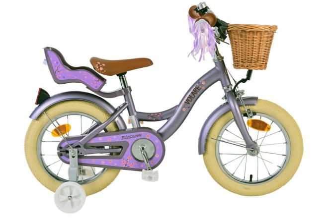 Vélo pour enfants Volare Blossom - filles - 14 pouces - violet