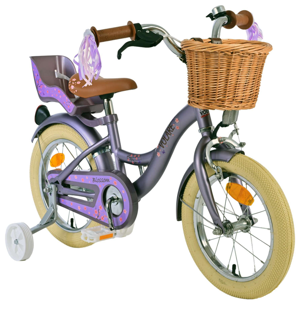 Vélo pour enfants Volare Blossom - filles - 14 pouces - violet
