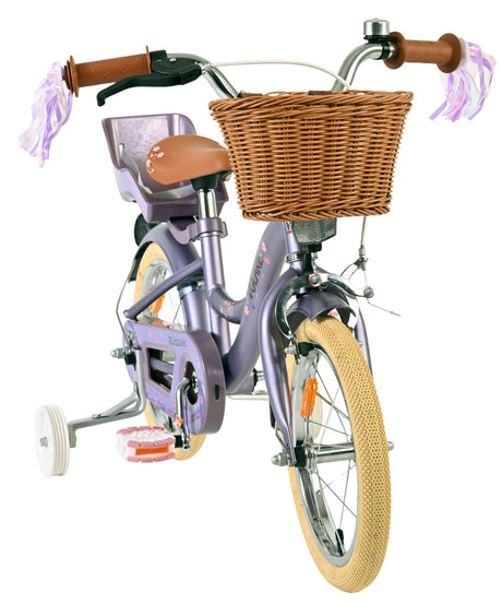 Vélo pour enfants Volare Blossom - filles - 14 pouces - violet