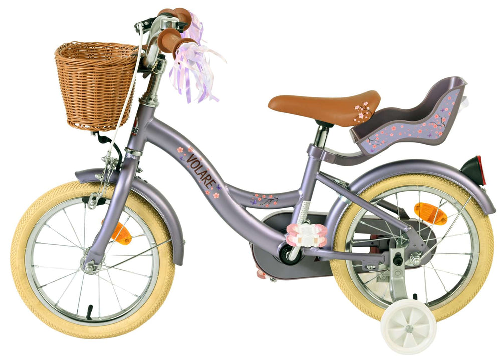 Vélo pour enfants Volare Blossom - filles - 14 pouces - violet