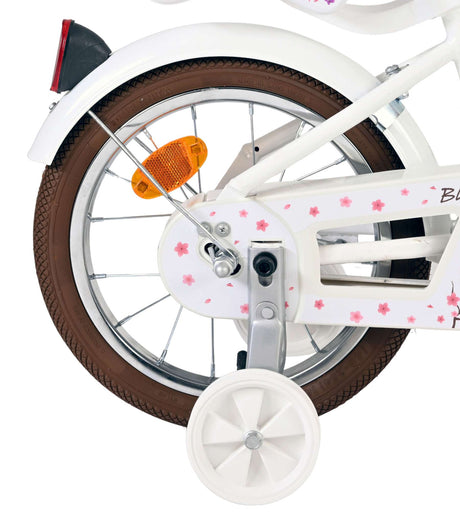 Vélo pour enfants Volare Blossom - filles - 14 pouces - blanc
