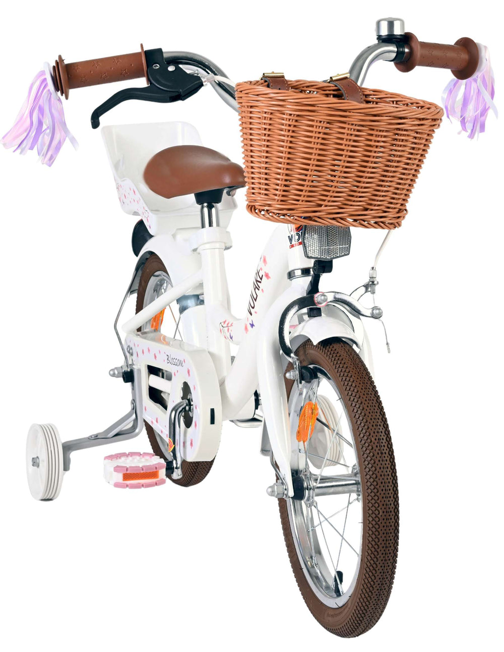 Vélo pour enfants Volare Blossom - filles - 14 pouces - blanc