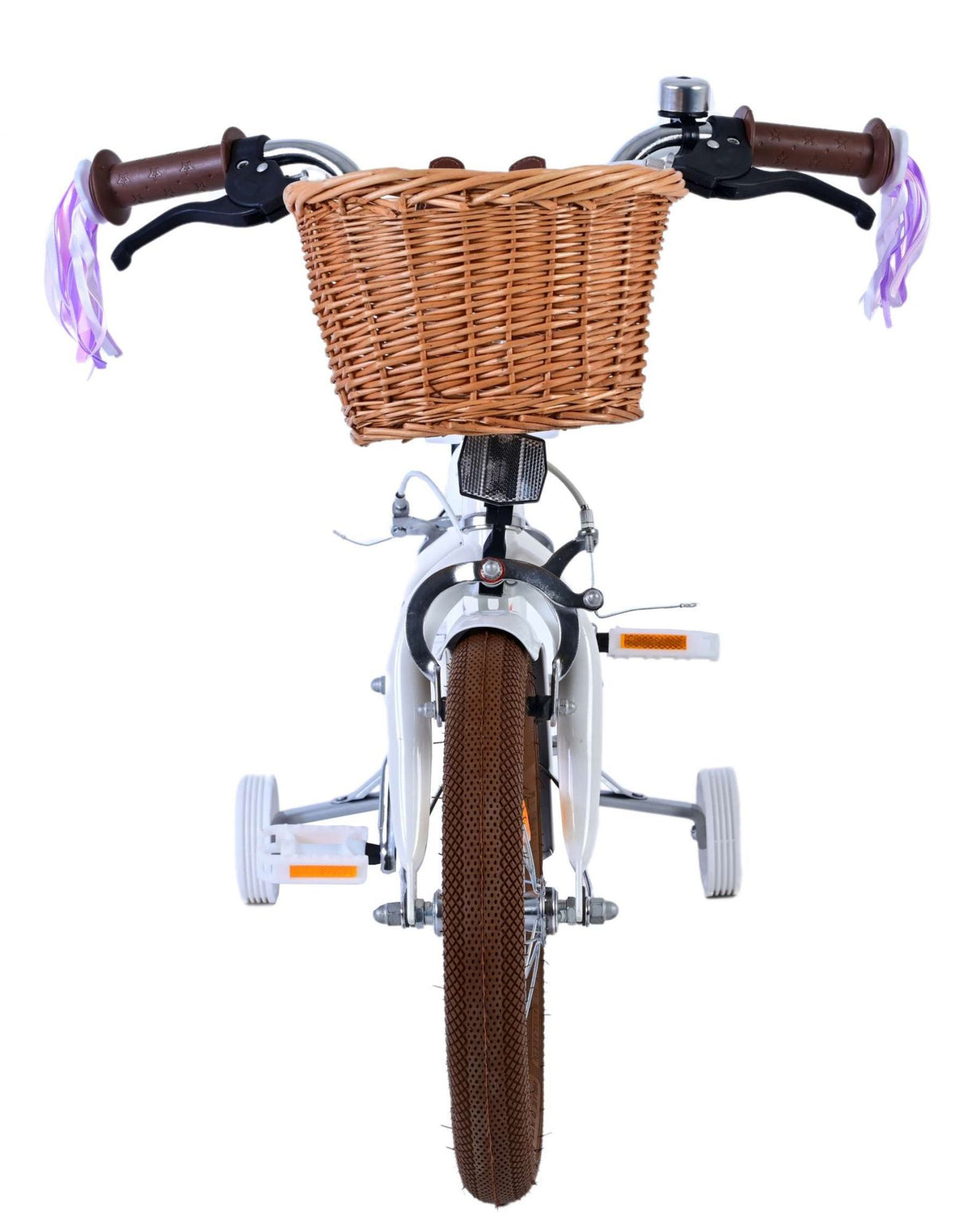 Volare Blossom Children's Bicycle Girls 14 pouces Blancs Brois à deux mains