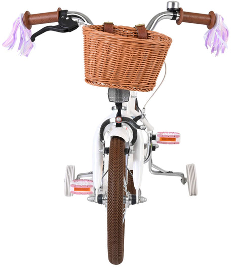 Vélo pour enfants Volare Blossom - filles - 14 pouces - blanc