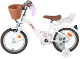 Vélo pour enfants Volare Blossom - filles - 14 pouces - blanc