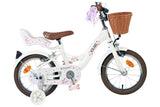 Vélo pour enfants Volare Blossom - filles - 14 pouces - blanc - deux freins à main