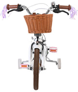 Vélo pour enfants Volare Blossom - filles - 14 pouces - blanc - deux freins à main